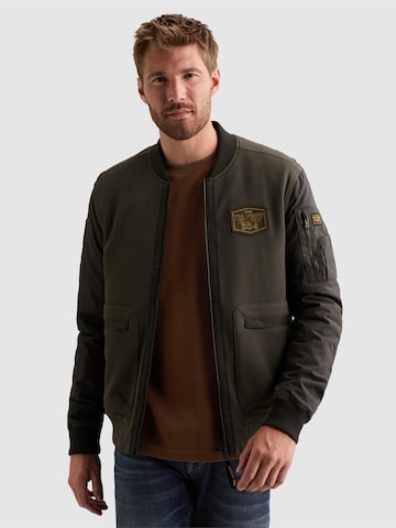 PME Legend Übergangsjacke 'Hybrid jacket with badges and zipper closure'‌‌‌‌‌‌‌‌‌ in Grün: Vorderseite
