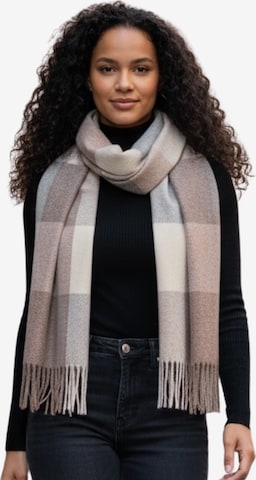 Kumixi Scarf 'Fransen' in Beige: front