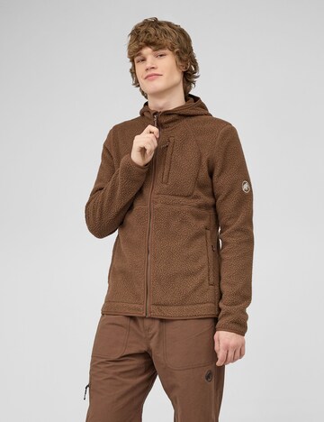 MAMMUT Athletic Fleece Jacket 'Falera Pro ML' in Brown