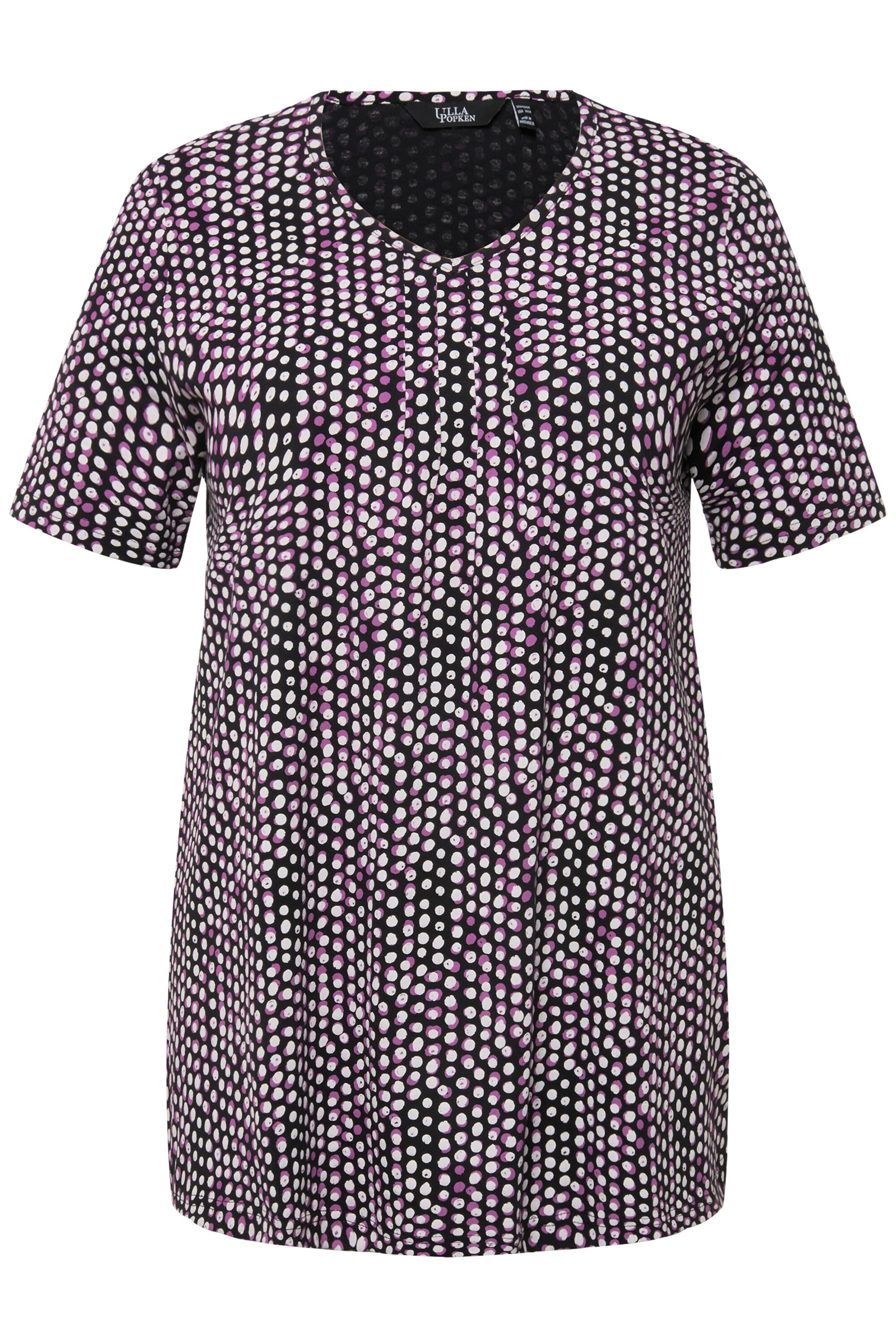 Ulla Popken Shirt in Zwart: voorkant