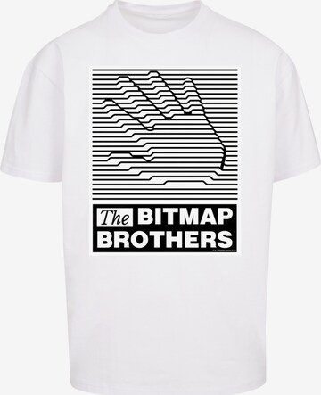 T-Shirt 'Bitmap Bros Retro Gaming SEVENSQUARED' F4NT4STIC en blanc : devant