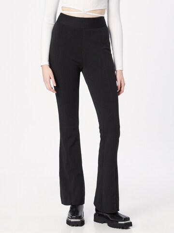 QS Flared Pants in Black: front