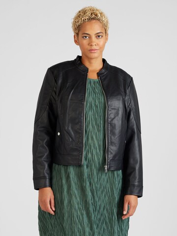 Vero Moda CurvePrijelazna jakna 'SIA' - crna boja: prednji dio