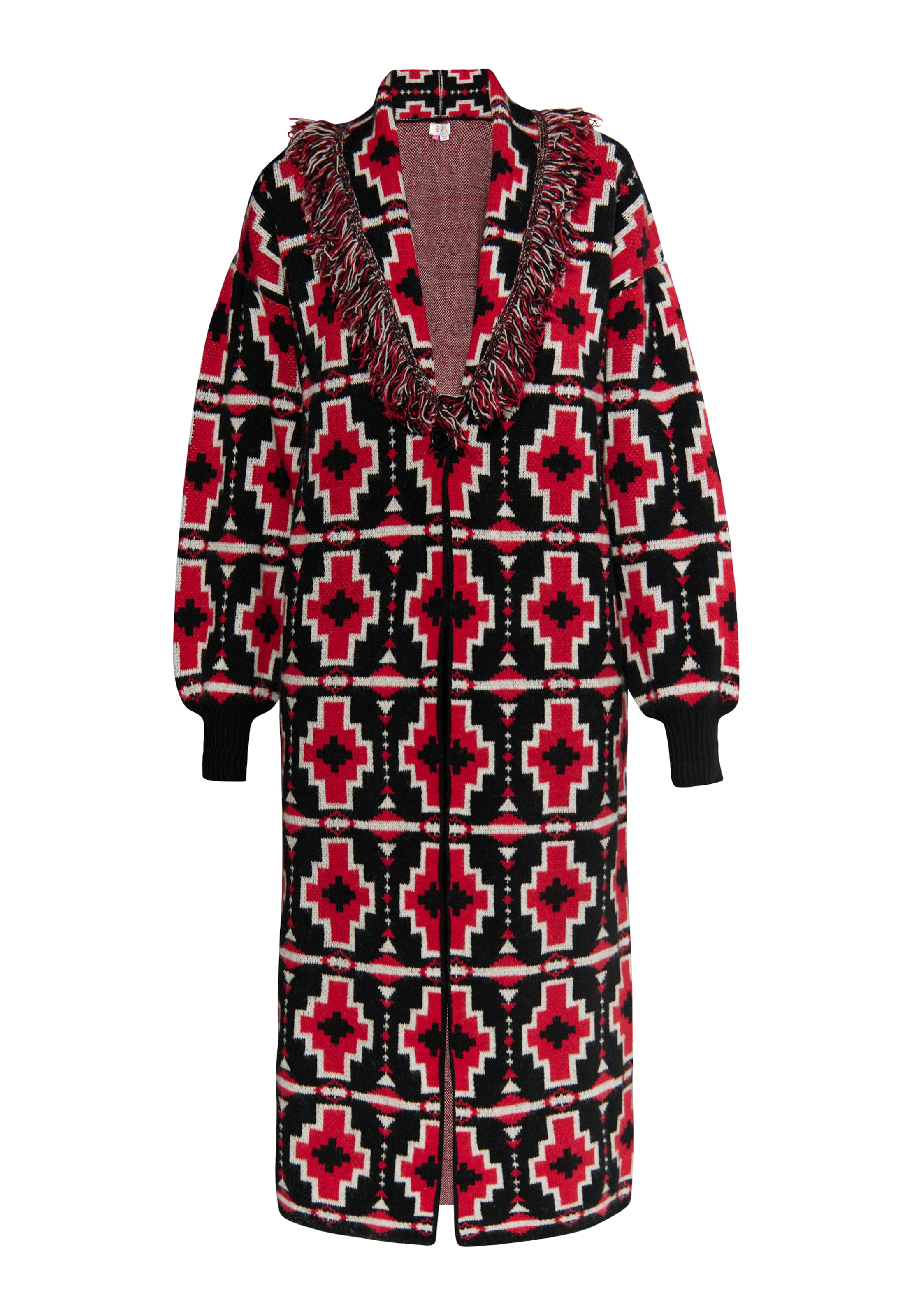 IZIA Πλεκτό παλτό σε κόκκινο: μπροστά