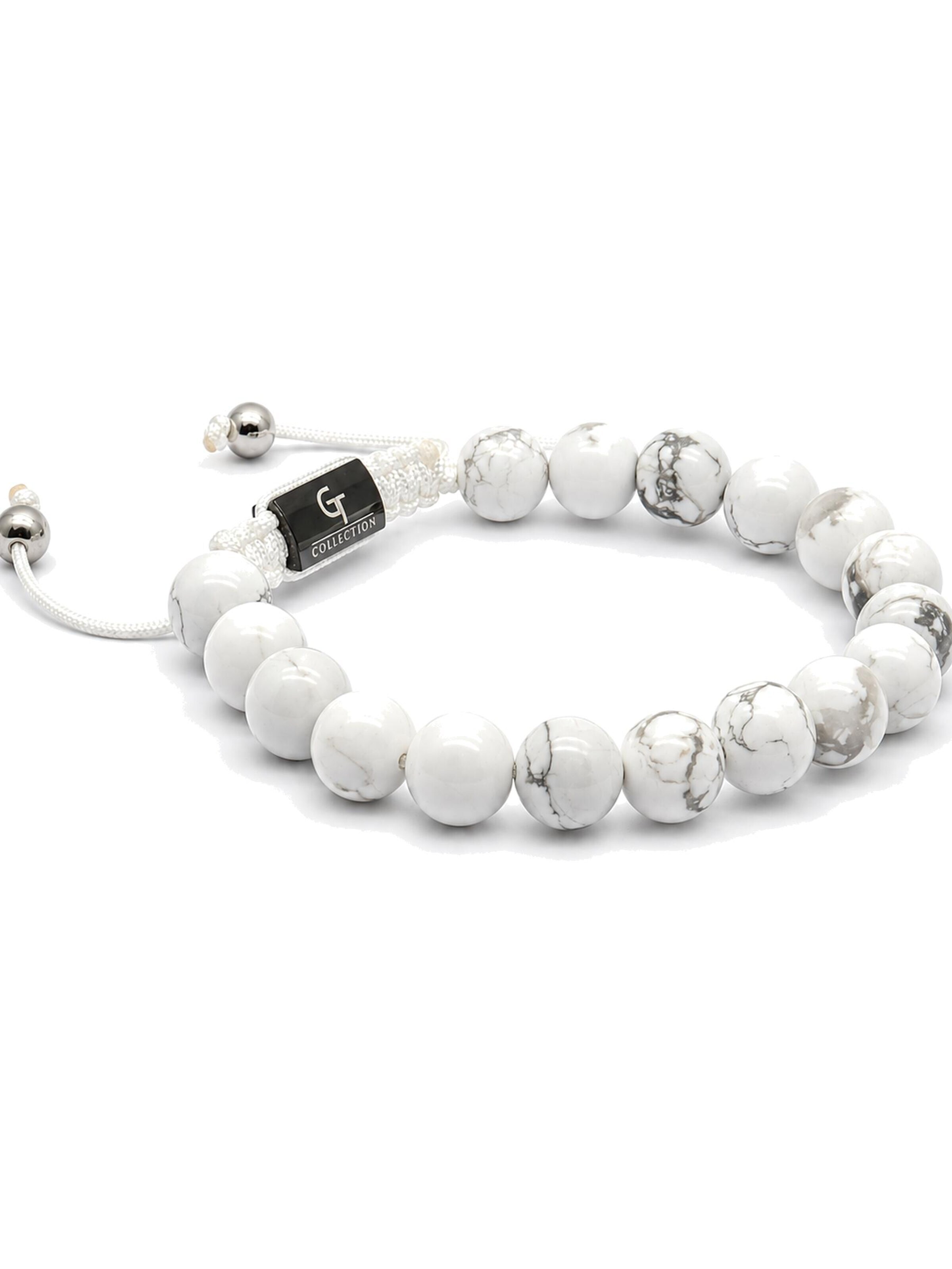 GT Collection Bransoletka 'Howlite Single-Row' w kolorze biały