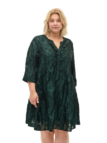 Rochie tip bluză 'Amina' de la Zizzi pe verde