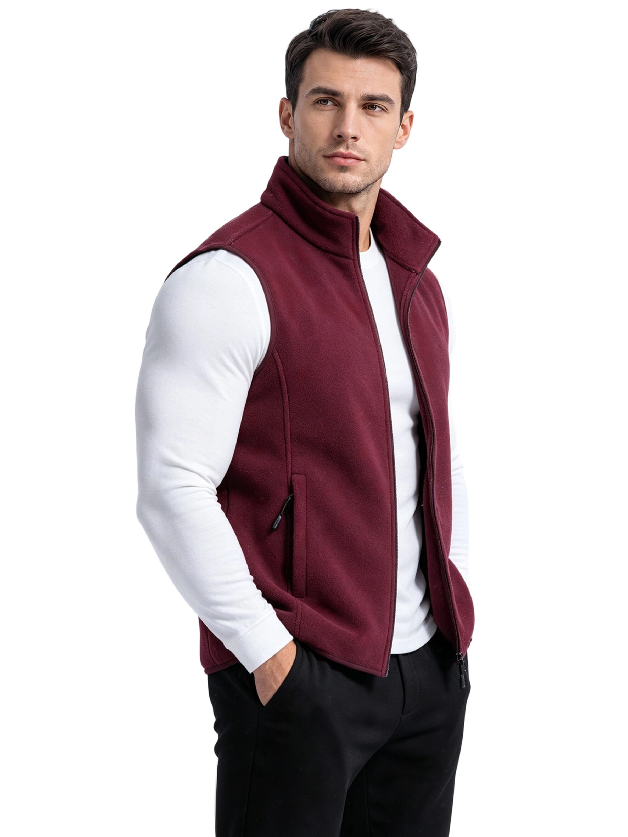 Magicshe Vest 'Fleeceweste' in Red