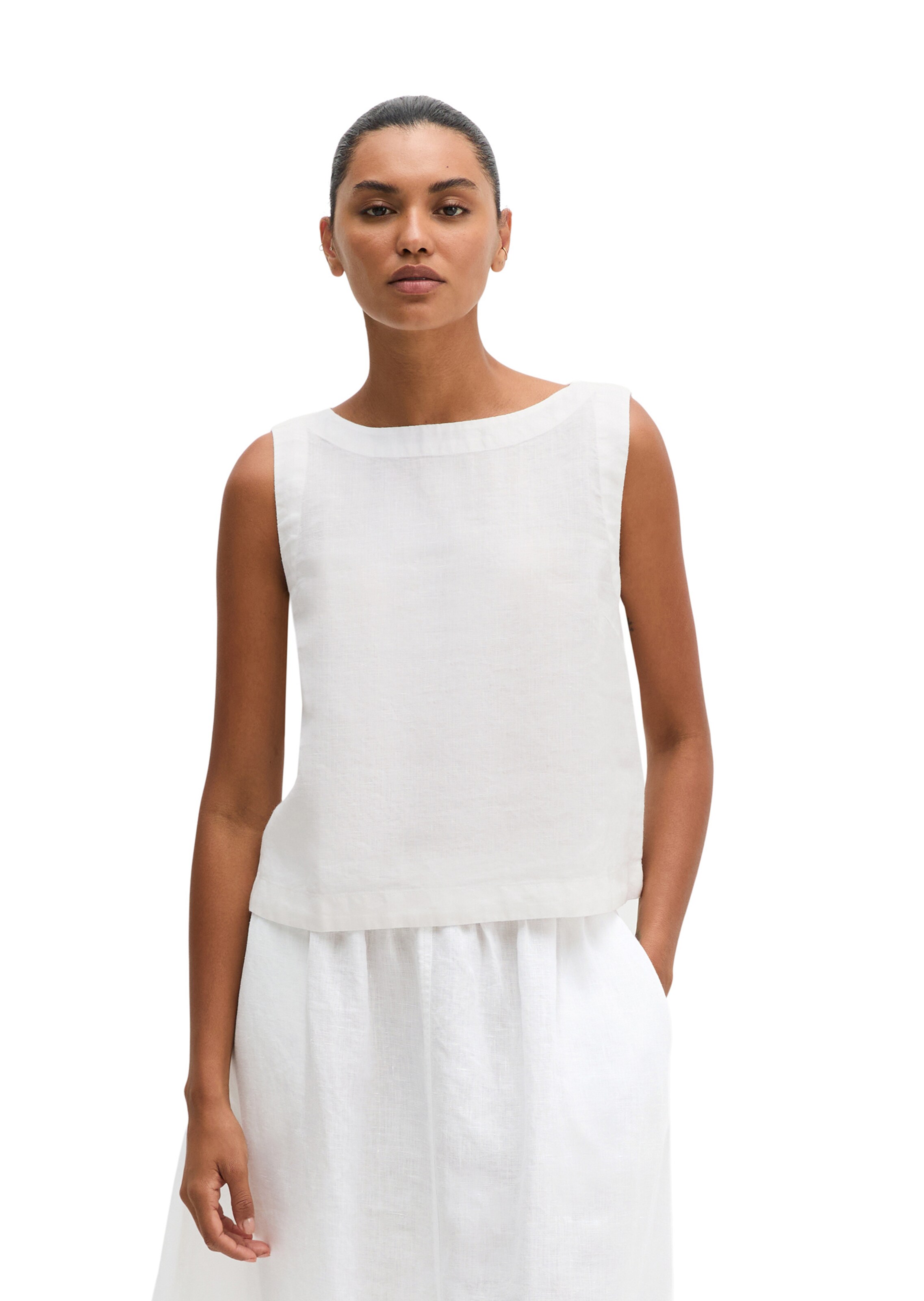 Marc O'Polo Blouse in Wit: voorkant