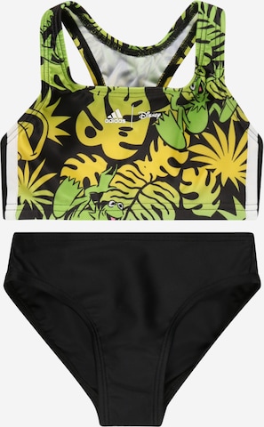 ADIDAS PERFORMANCE Bralette Athletic Swimwear 'Disney Muppets' in Black: front