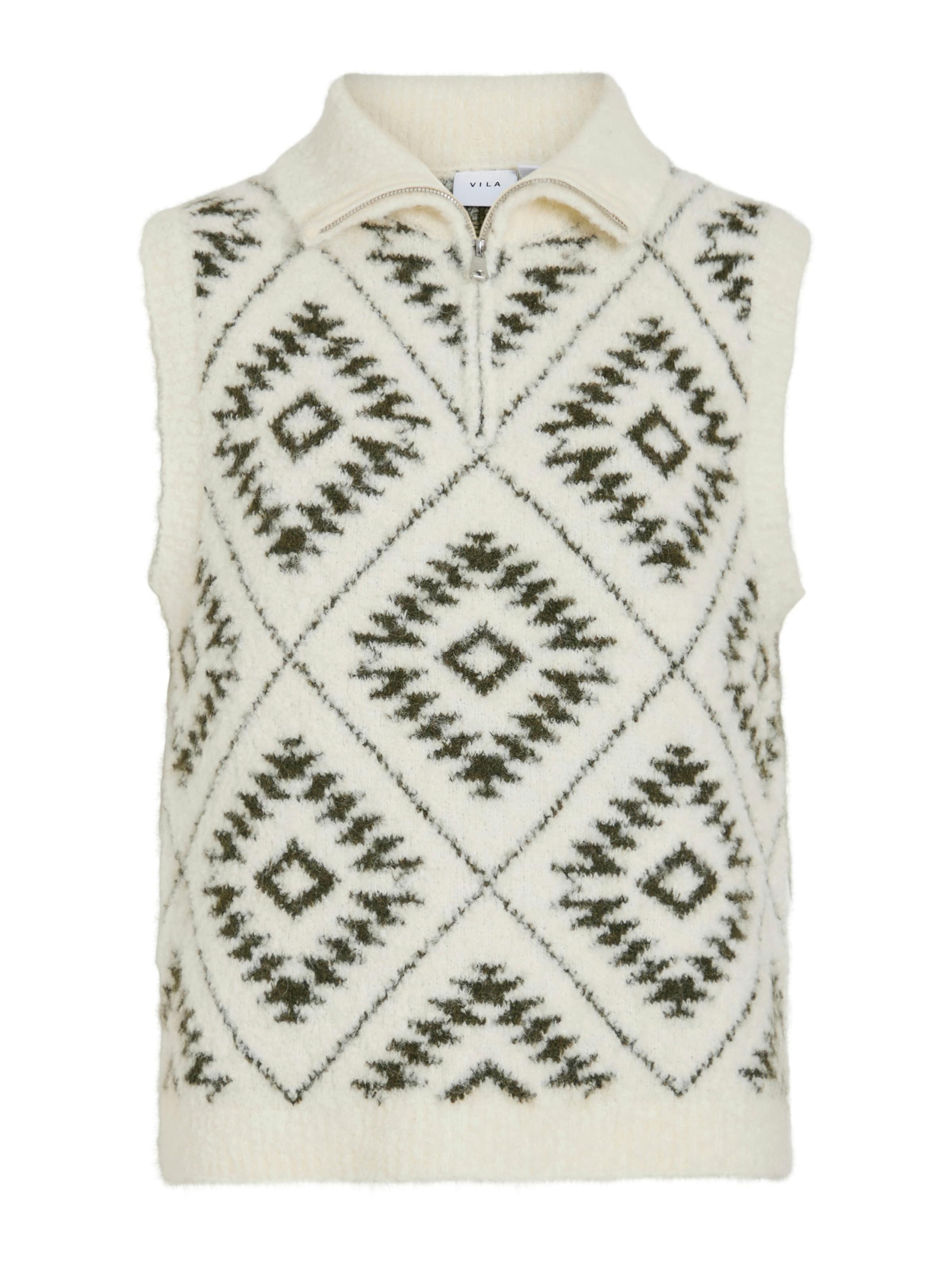 VILA Sweater 'VIFINKA' in Beige: front