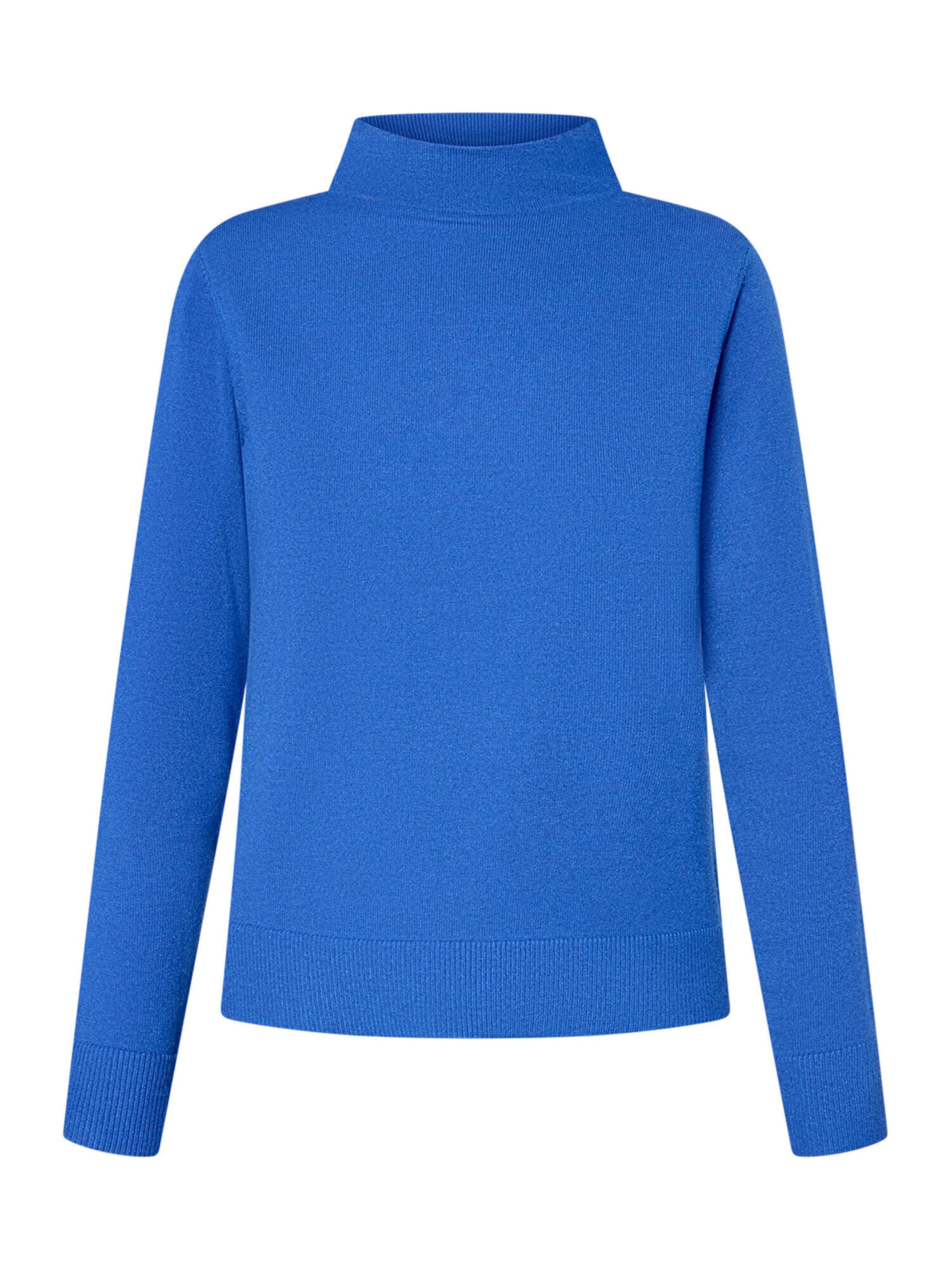 Betty Barclay Basic-Strickpullover mit Stehkragen in Blau: Vorderseite