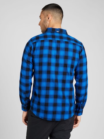 QS Slim fit Overhemd in Blauw