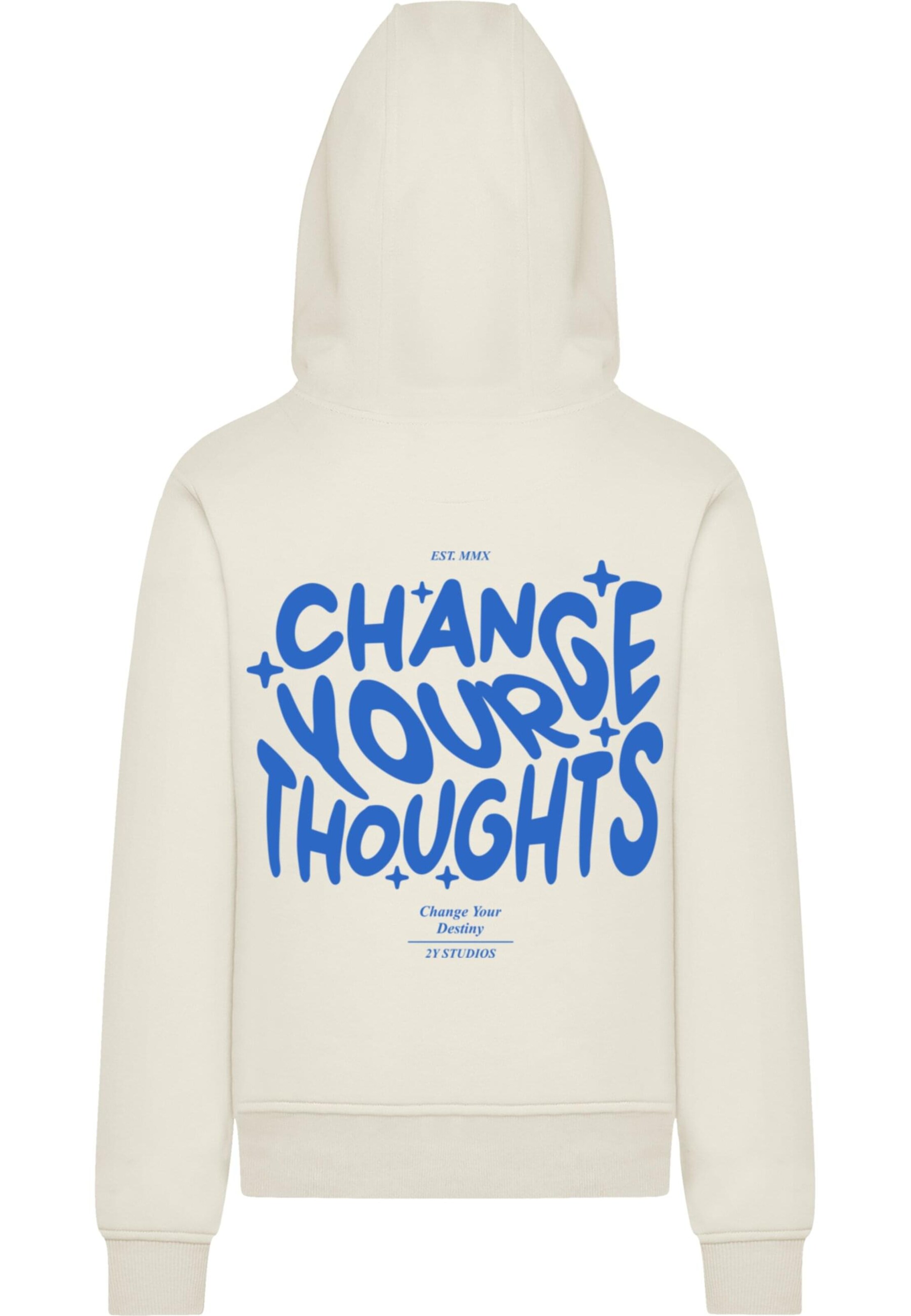 Sweat-shirt 'Thoughts' 2Y Studios en blanc : devant