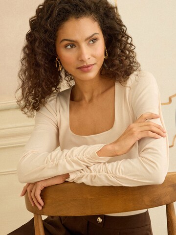 T-shirt love & roses en beige