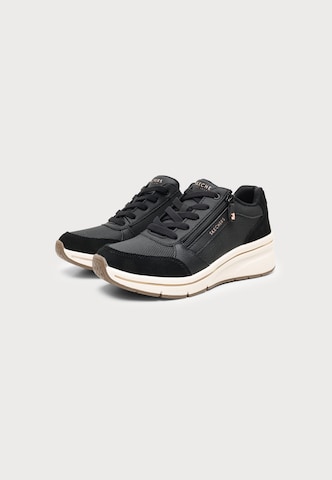 SKECHERS Rövid szárú sportcipők 'BILLION FLEX - LUXE UP' - fekete