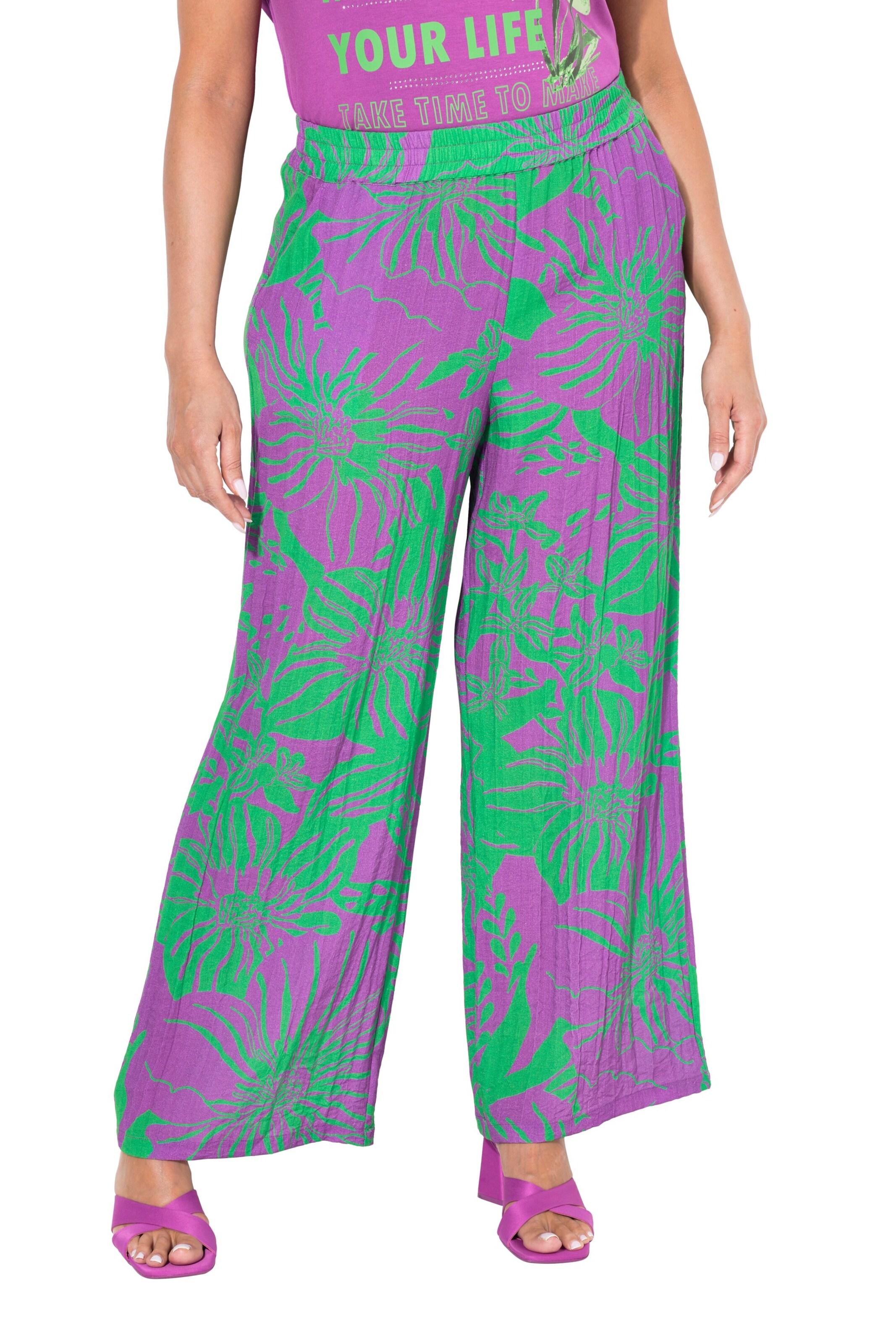 Ulla Popken Loose fit Pants in Green: front