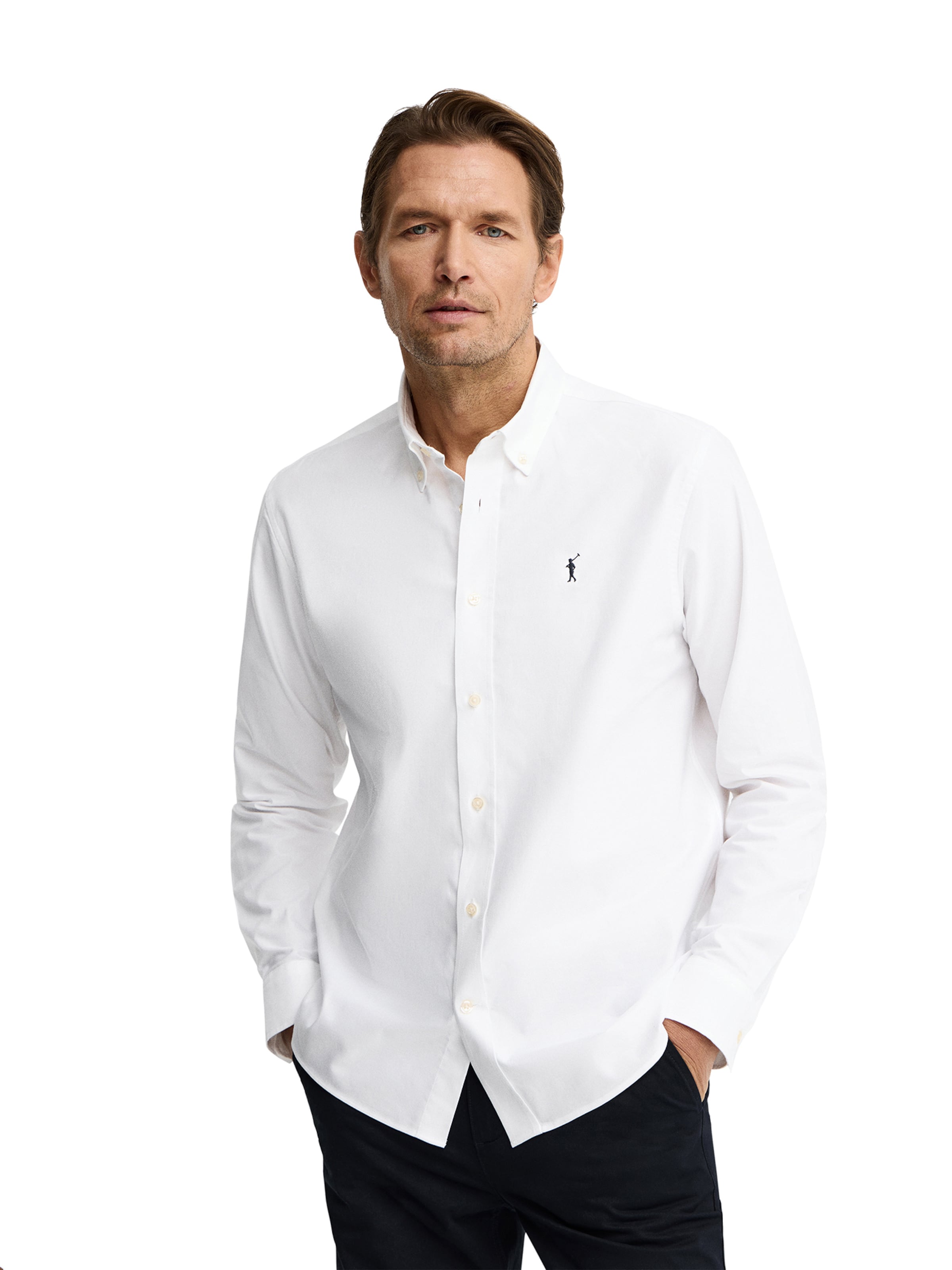 Polo Club Regular fit Button Up Shirt in White: front