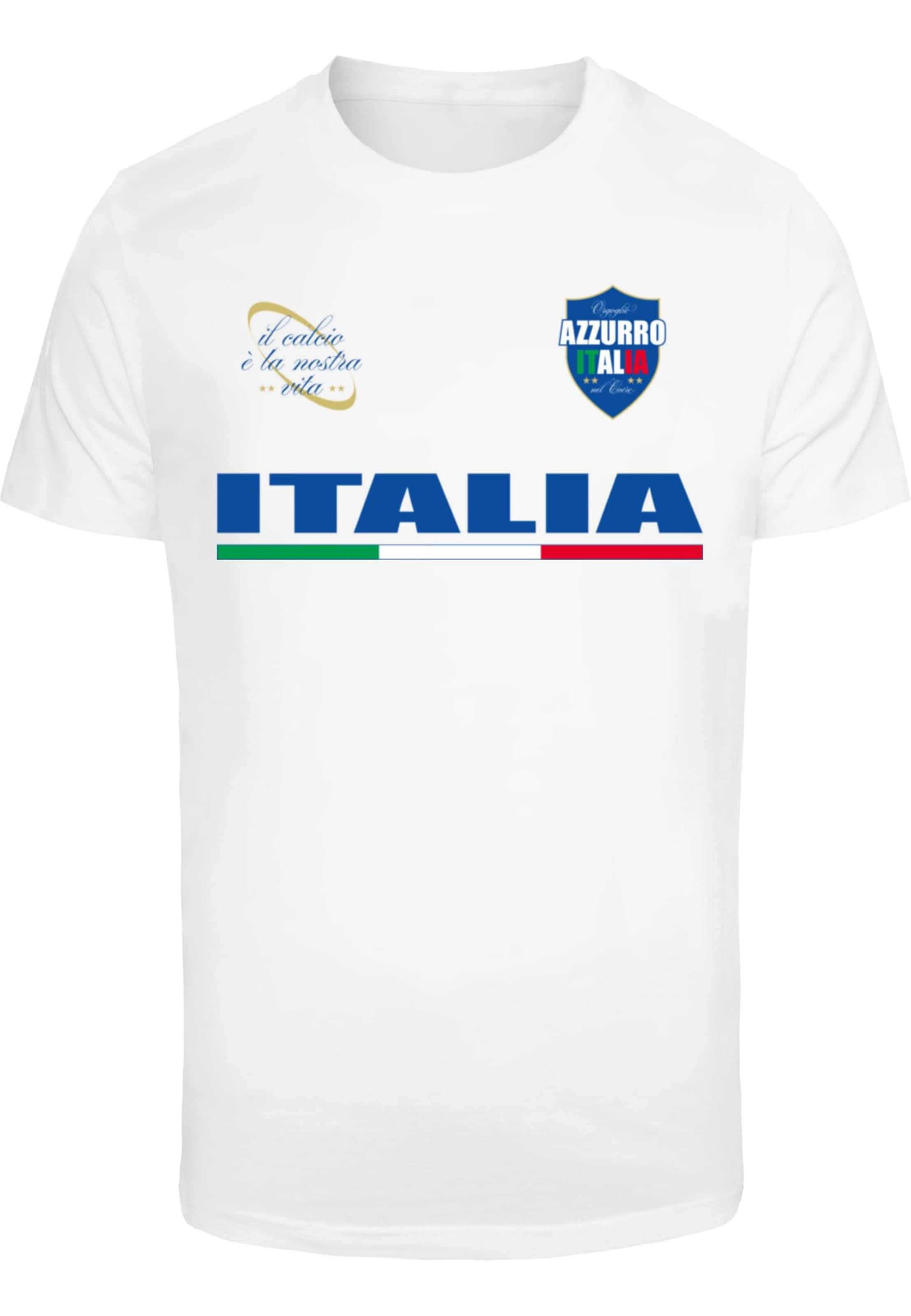Mister Tee Shirt 'Italia' in Wit: voorkant