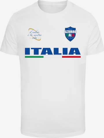 Mister Tee Shirt 'Italia' in Wit: voorkant