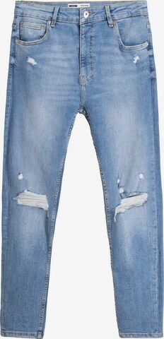 Skinny Jean Bershka en bleu : devant