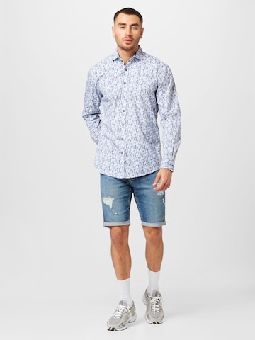 FYNCH-HATTON Regular fit Button Up Shirt in Blue