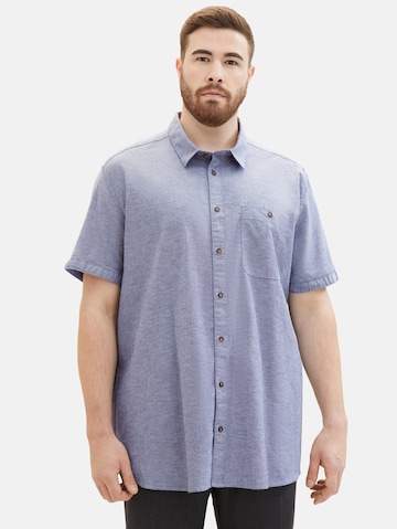 TOM TAILOR Men + Comfort fit Overhemd in Blauw: voorkant