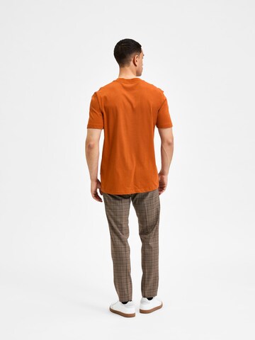 SELECTED HOMME - Camisa 'Colman' em laranja