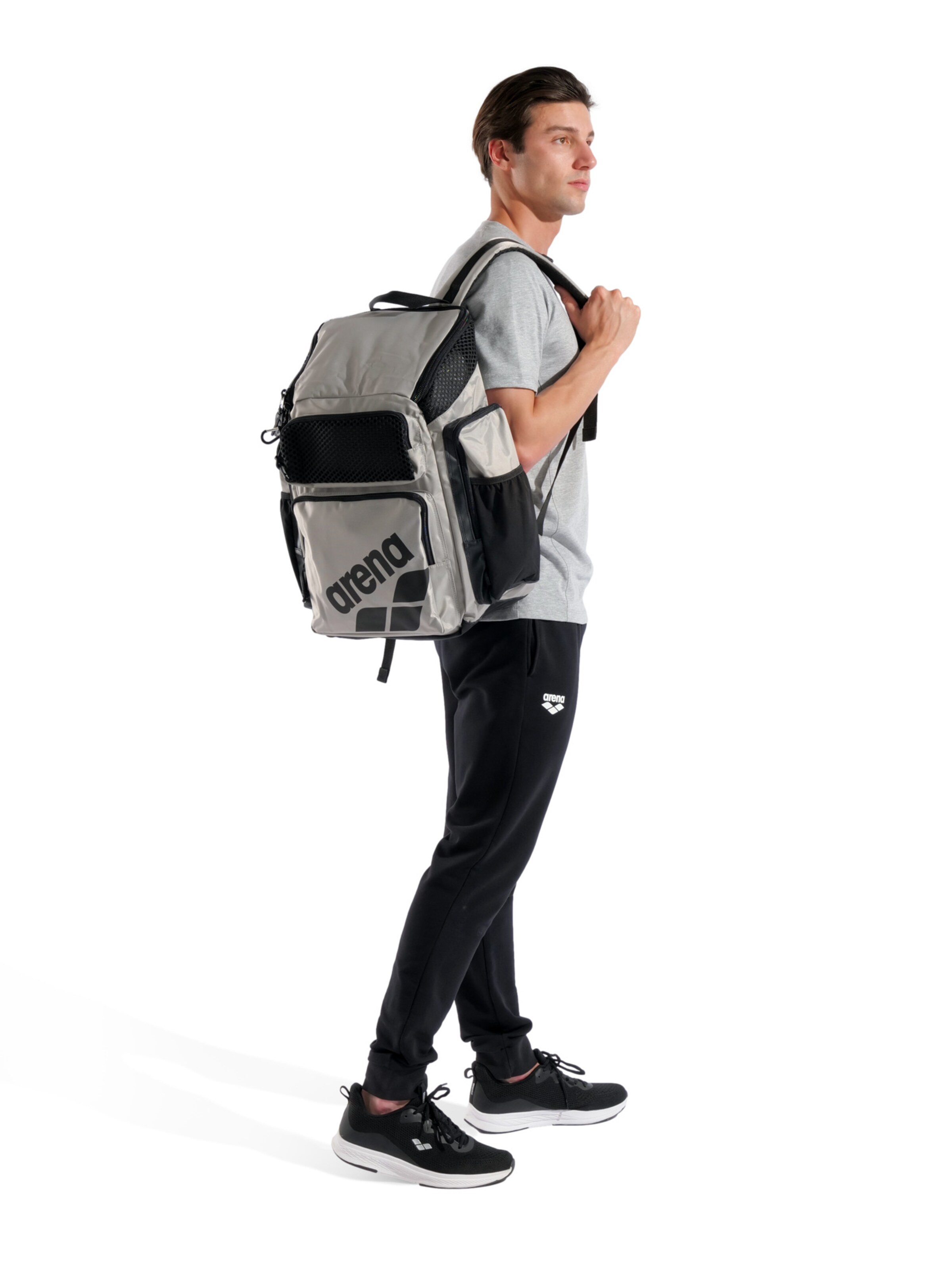 ARENA Športový batoh 'ONE GO BACKPACK 45L' - Sivá: predná strana