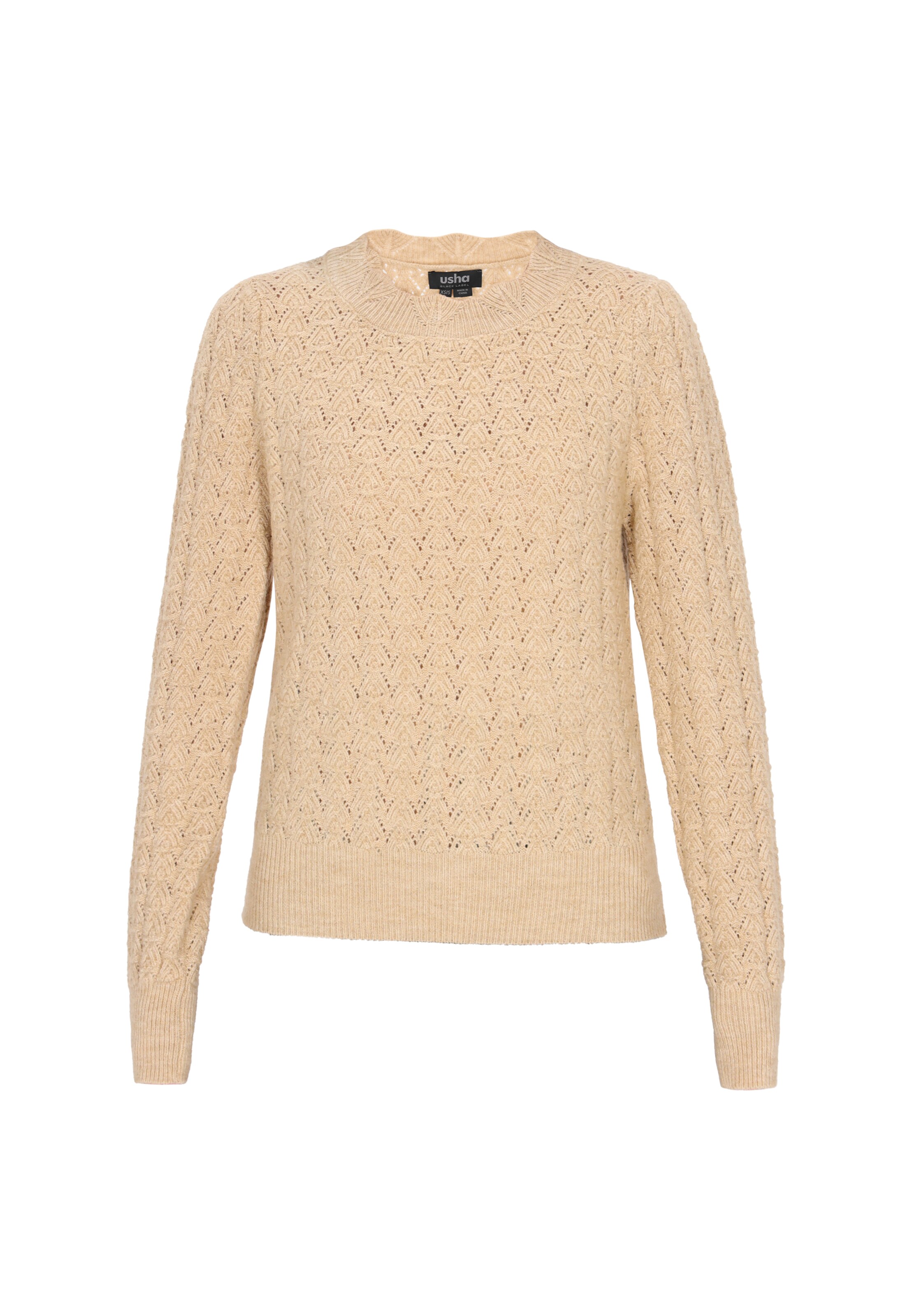 Pull-over usha BLACK LABEL en beige : devant