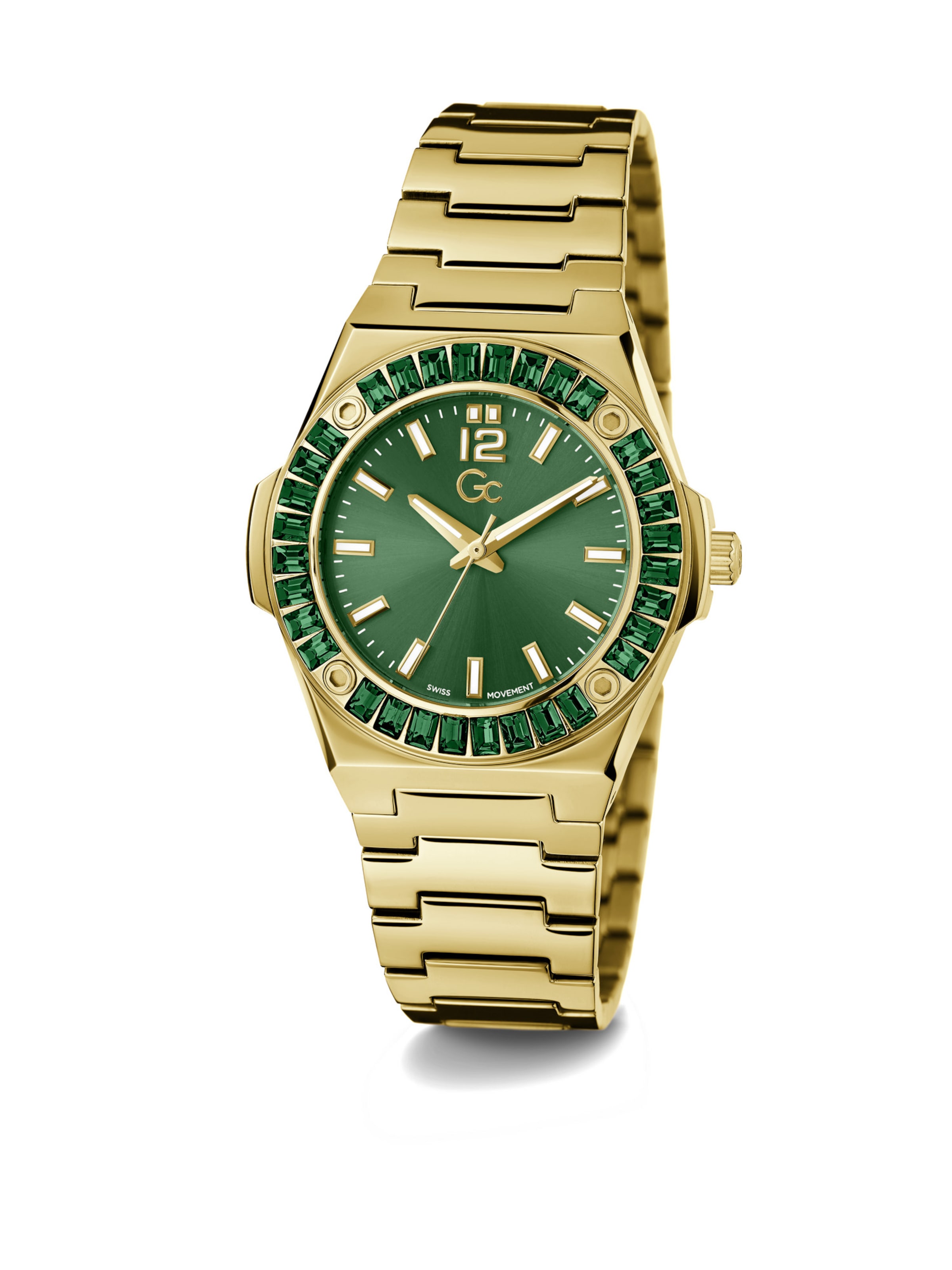 Gc Analoguhr in Gold: Vorderseite