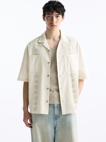 Pull&Bear Comfort fit Overhemd in Wit: voorkant
