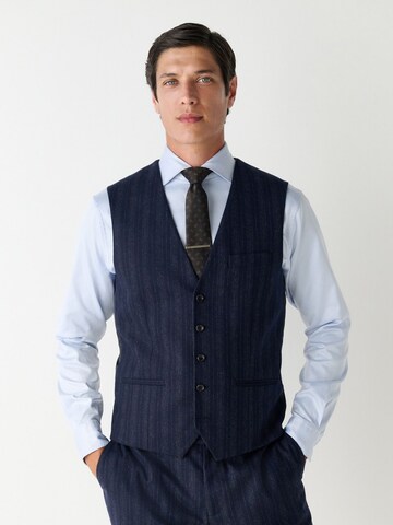 Next Suit vest in Blue: front