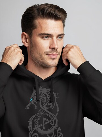 Neverless Sweatshirt 'Fenrir Odin' in Black