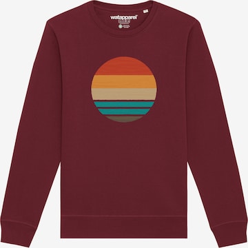 Watapparel Sweatshirt 'Retro Sunset Ocean' in Red: front
