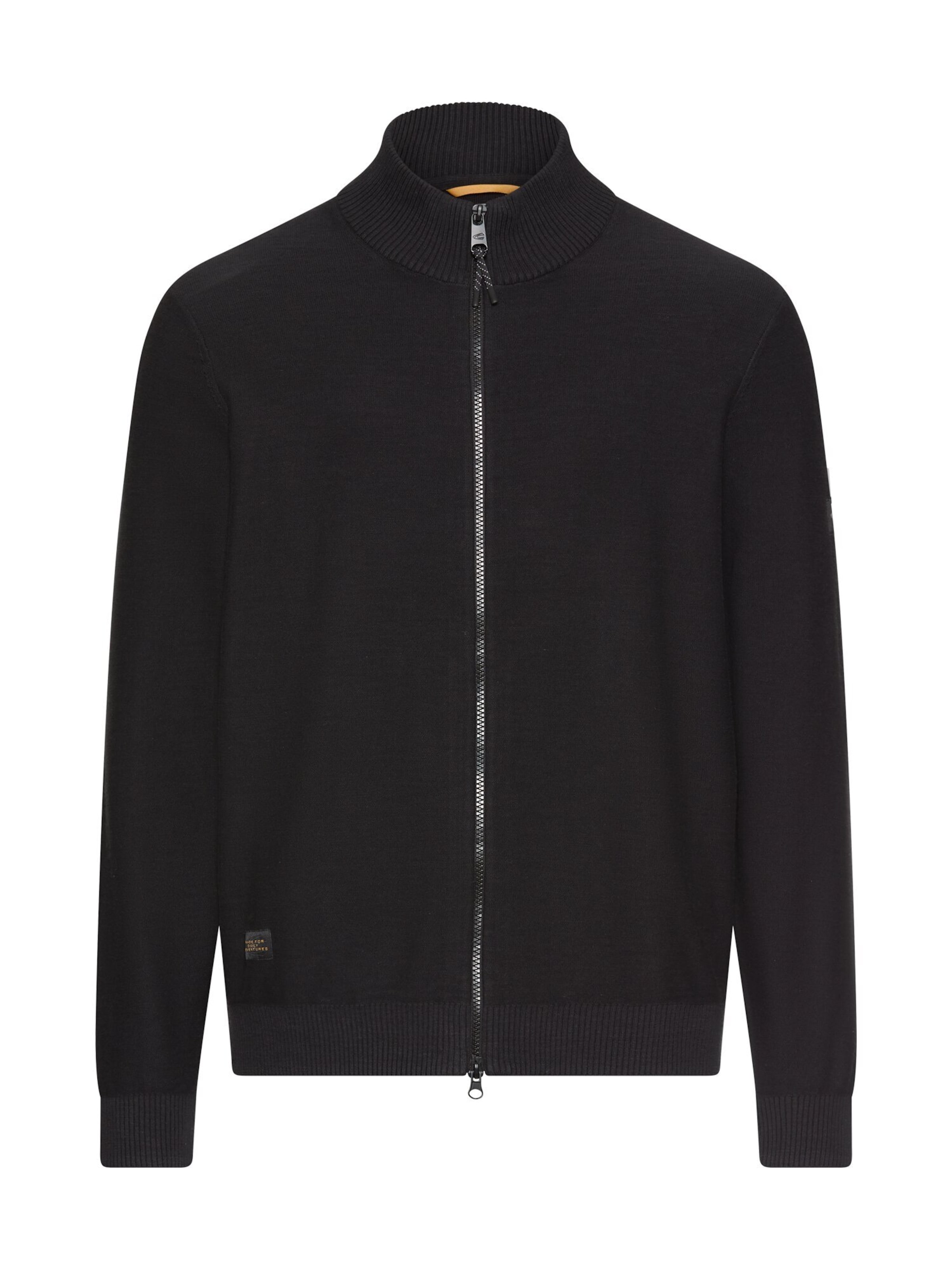 CAMEL ACTIVE Knit Cardigan in Black: front