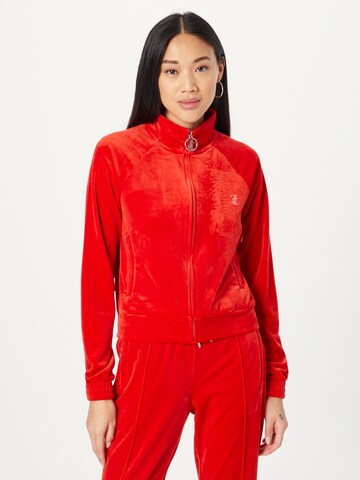 Juicy Couture White Label - Sudadera con cremallera en rojo: frente