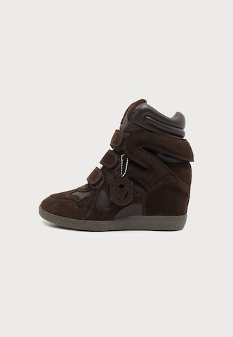 STEVE MADDEN Sneakers hoog 'Mavis' in Bruin: voorkant