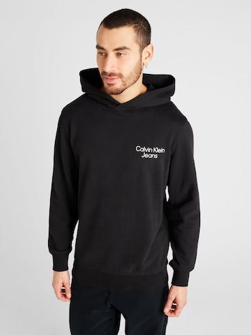 Calvin Klein Jeans Sweatshirt 'ECLIPSE' i svart: framsida