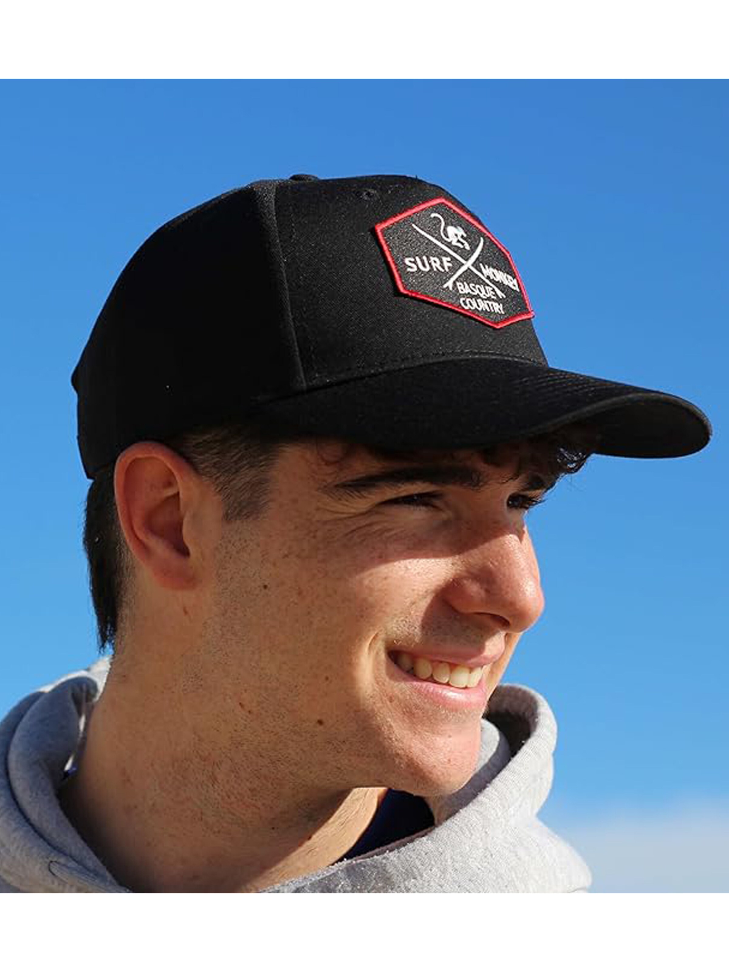 Surf Monkey Athletic Cap in Black