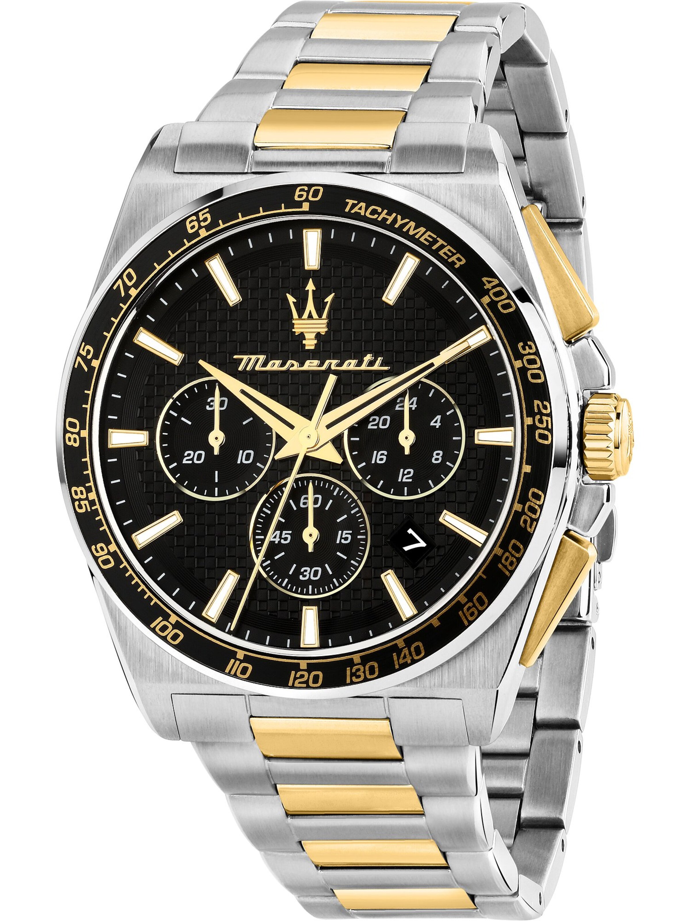 Maserati Uhr in Silber: Vorderseite