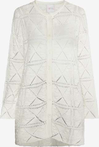 IZIA Knit Cardigan 'Lomasi' in White: front