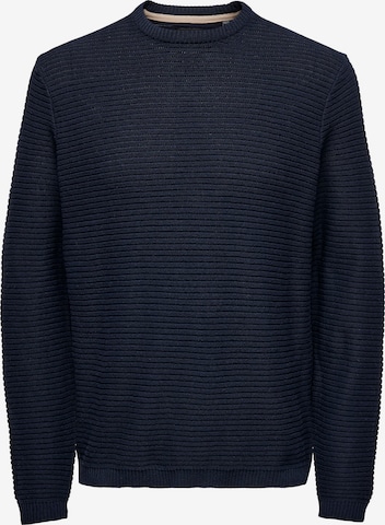 Only & Sons Sweater 'SALL' in Blue: front