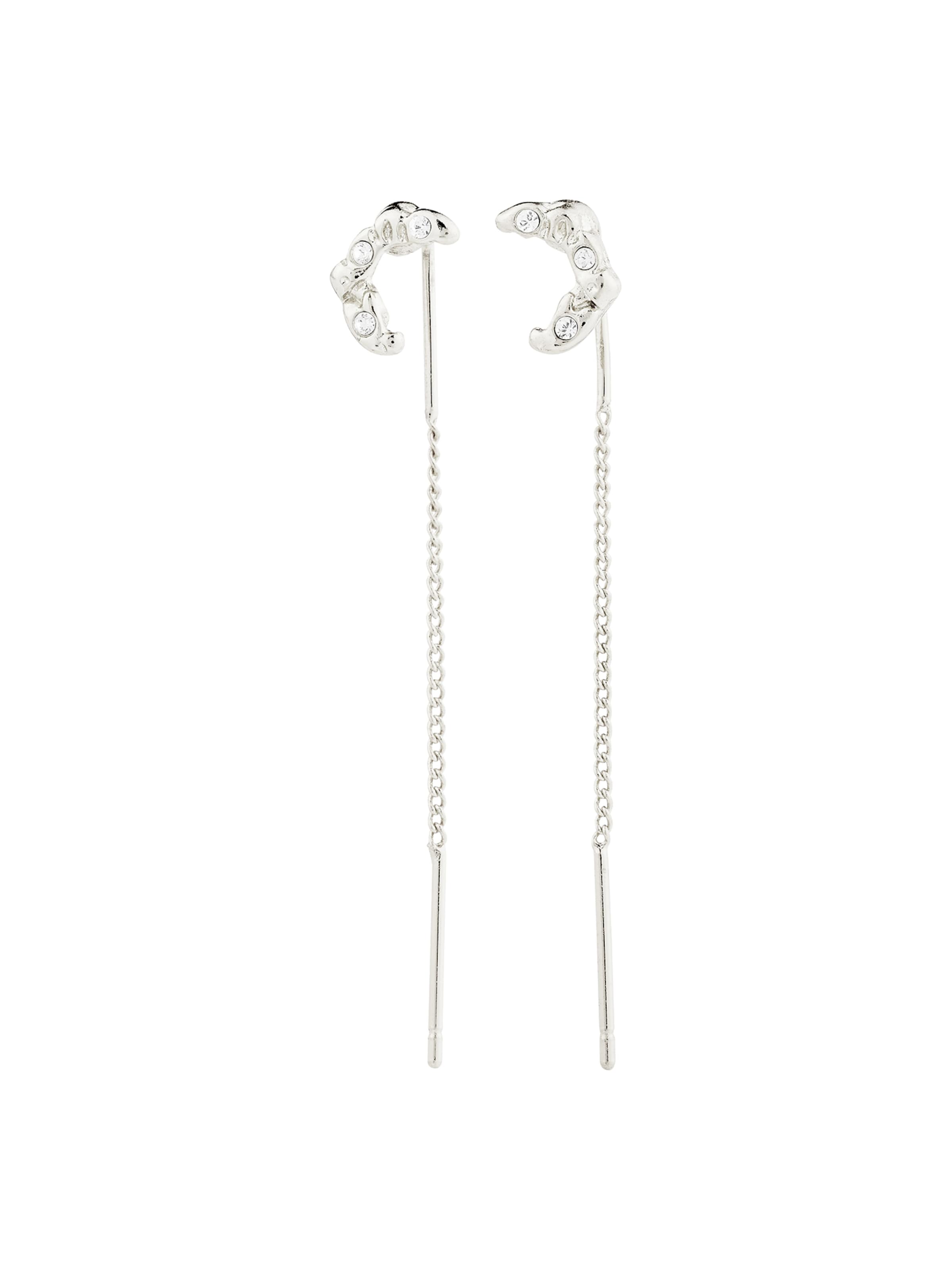 sudrabs Pilgrim Auskari 'Kora': no priekšpuses