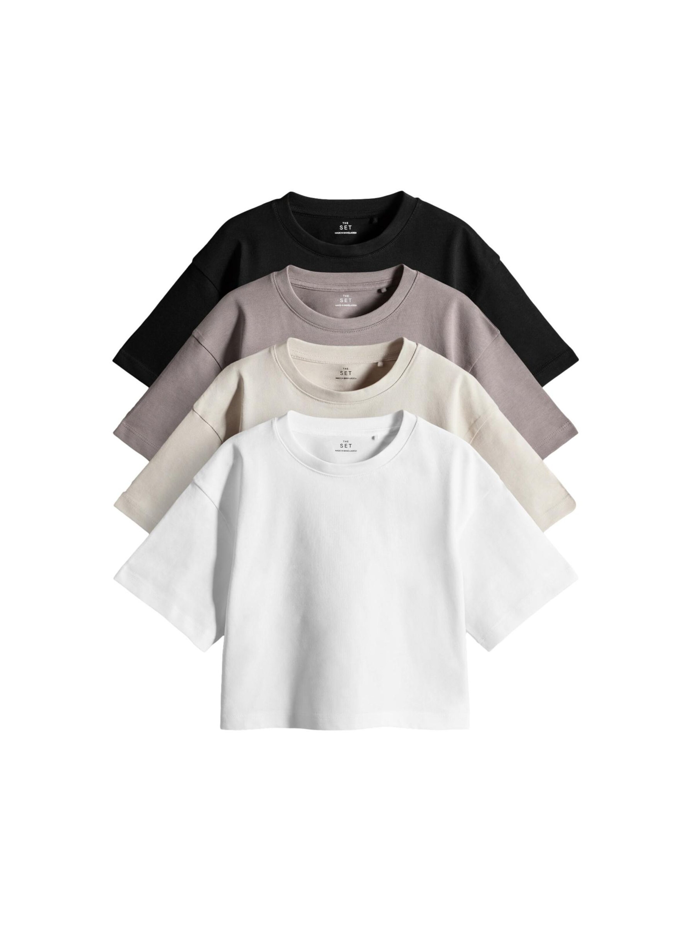 The Set T-shirt i beige: framsida