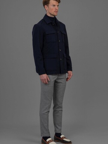 Laurent Vergne Between-seasons coat 'Blois' in Blue