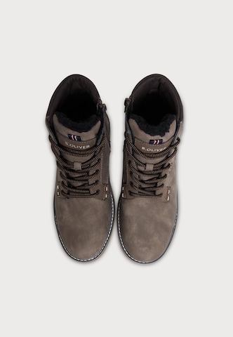 s.Oliver - Botas con cordones en verde