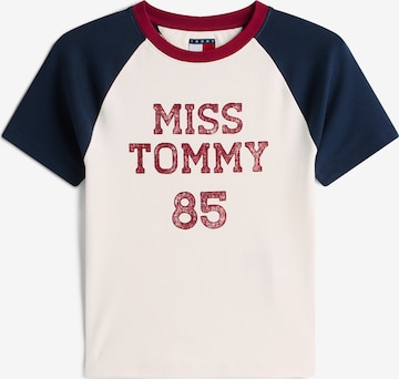Tommy Jeans Тениска в бяло: отпред