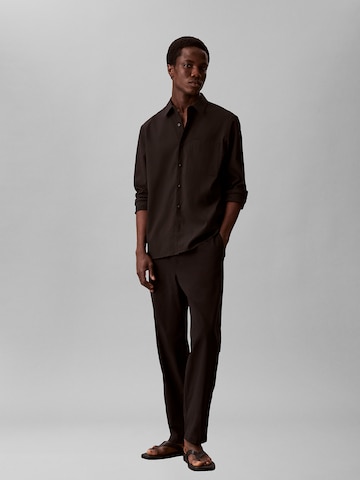 Calvin Klein Regular Fit Businesshemd in Schwarz