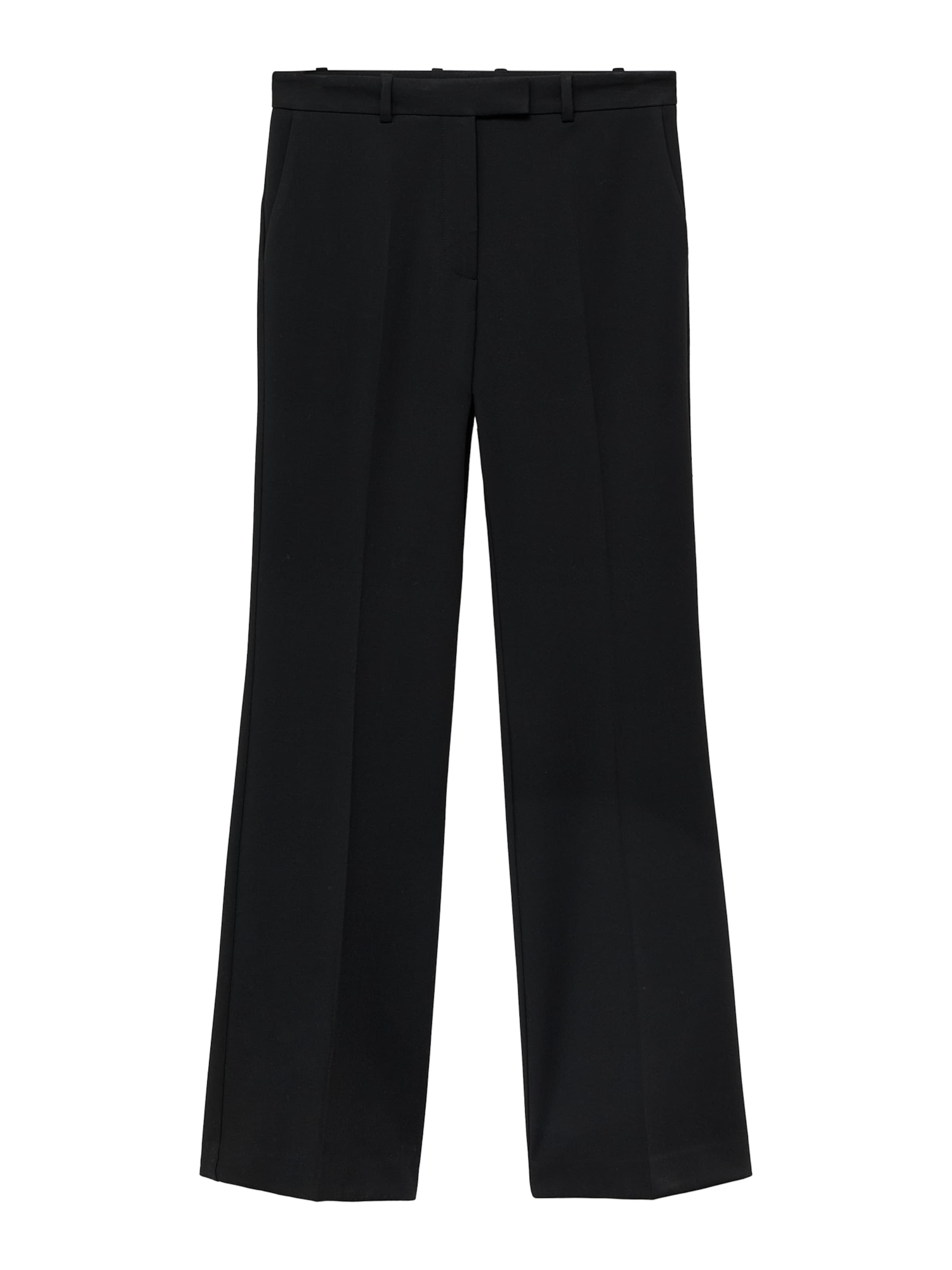 évasé Pantalon à plis 'Emma' MANGO en noir : devant