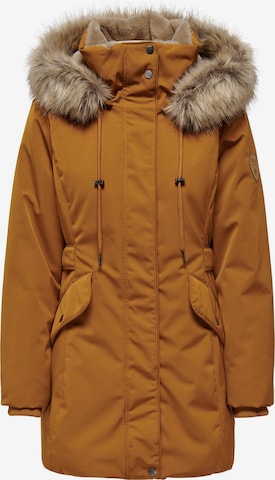 ONLY Winterparka 'NEW PRISKA' in Bruin: voorkant